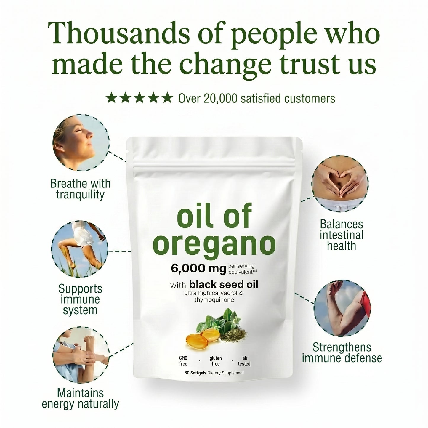 Nativa Valley Oregano Oil with Black Seed Oil Softgels