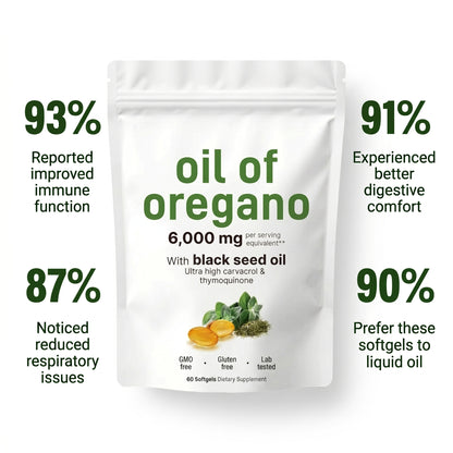Nativa Valley Oregano Oil with Black Seed Oil Softgels